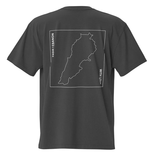 T-shirt Oversized - "From Lebanon With Love" (Unisex) - Loubni